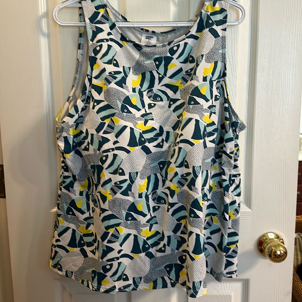 Gently used Lands End swim top